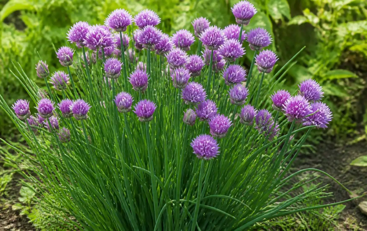 La ciboulette (Allium schoenoprasum)